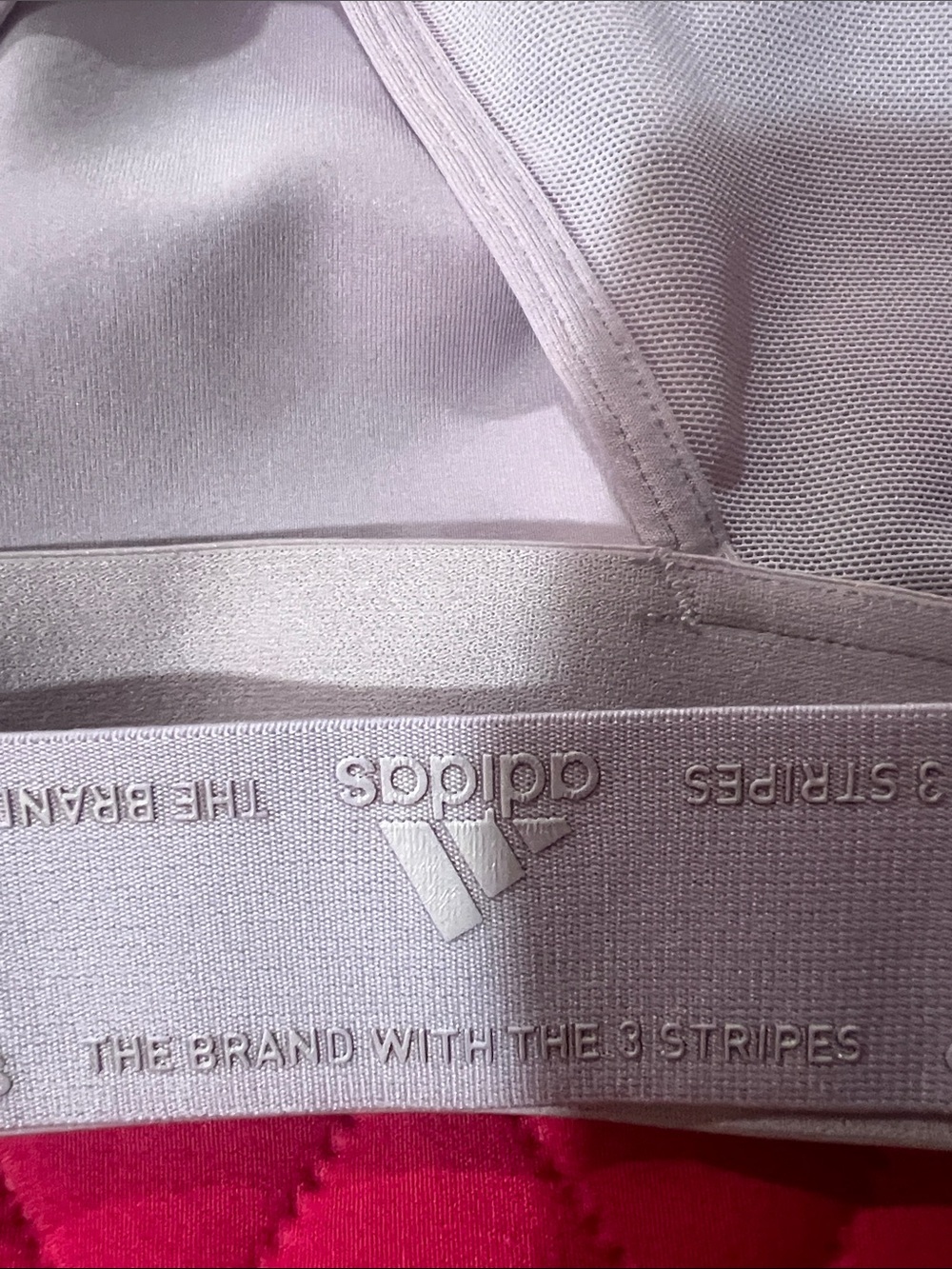 adidas Light Mauve Racerback Sports Bra with Wide Underband - Picture 8 of 12